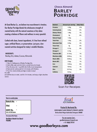 Barley Porridge - Choco Almond