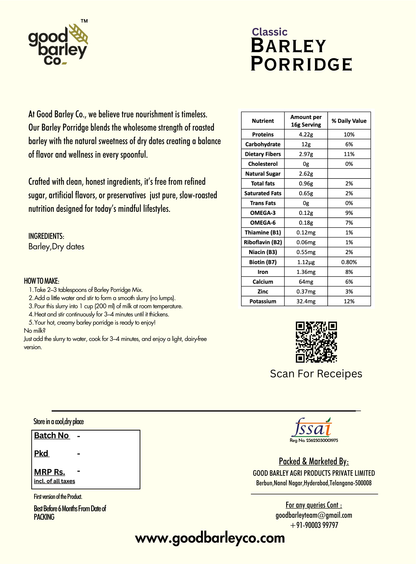 Barley Porridge - Classic